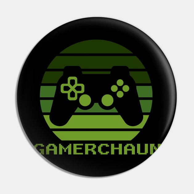 Gamerchaun Irish Gaming St Patricks Day Boys Men Gamer Gift Pin by PsychoDynamics