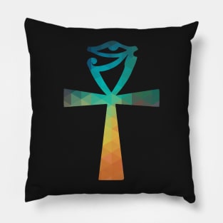 Rainbow egyptian symbol of wisdom Pillow