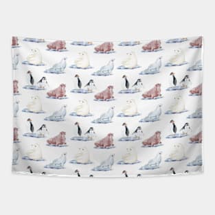 Arctic Animals Pattern Tapestry