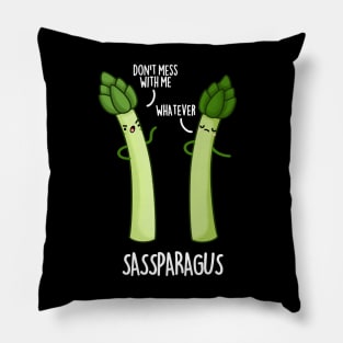 Sassparagus Funny Veggie Pun Pillow