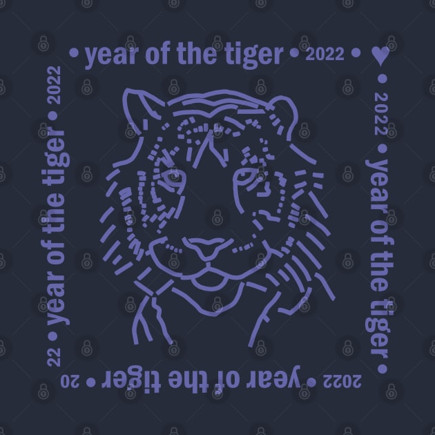 Very Peri Color of the Year of the Water Tiger 2022 by ellenhenryart