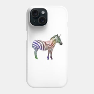 Zebra in rainbow color - Zebras - Africa Phone Case