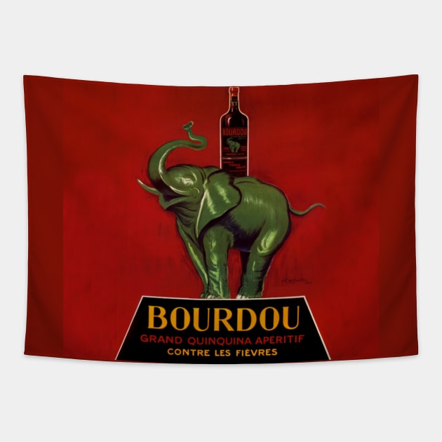 Leonetto Cappiello Bourdou Advertising Poster Tapestry by PatricianneK