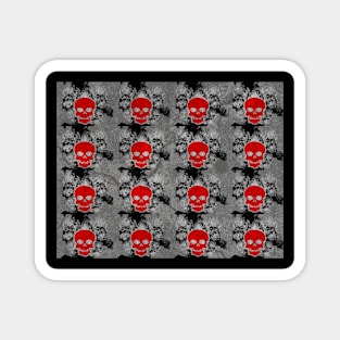 red skull pattern Magnet