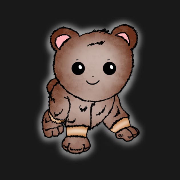 Cute Baby Brown Bear by JennaBunnies