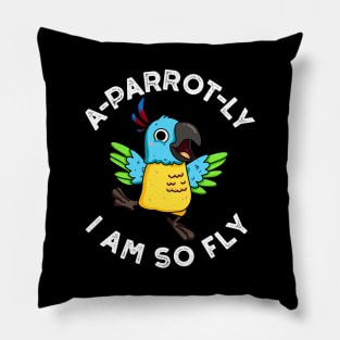 A-parrot-ly I Am So Fly Cute Animal Parrot Pun Pillow