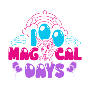 100 Magical Days 100th Day of School Kindergarten Unicorn T-Shirt