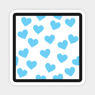 Turquoise hearts print Magnet