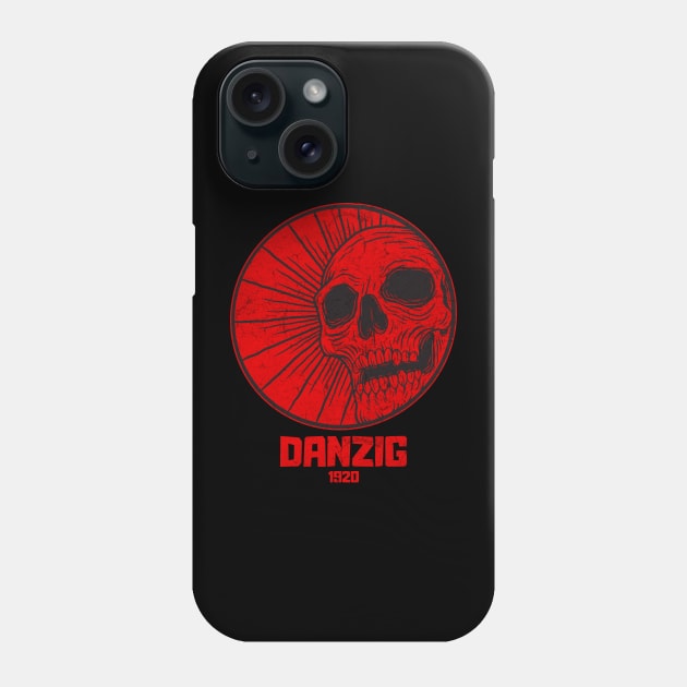 skull red danzig vintage vibes Phone Case by lord cobra