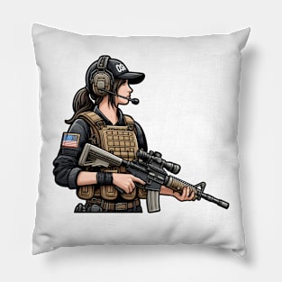 Tactical Girl Pillow