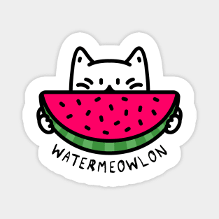 Watermeowlon Watermelon Cat Magnet