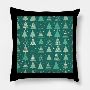 Winter Mood Retro Design Pillow