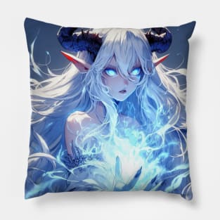 Ice demon woman Pillow