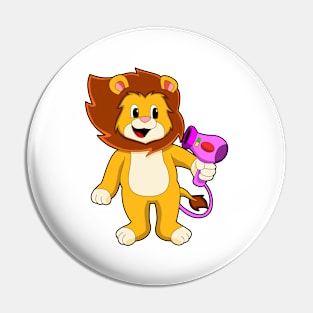 Lion with Hair dryer Pin