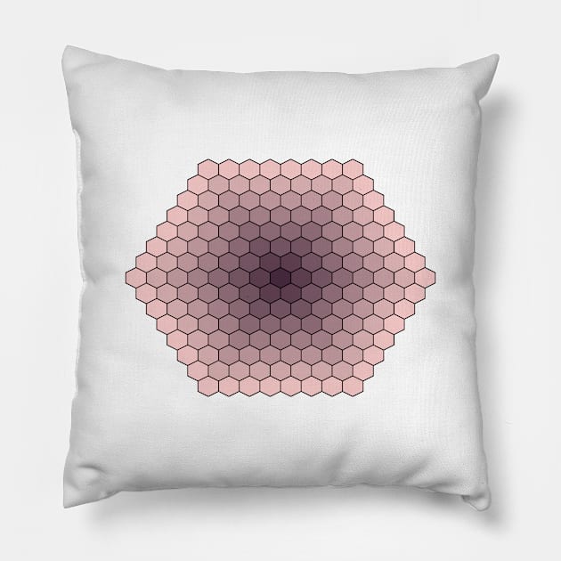 Honeycomb design in rose quartz and bodacious colour Pillow by DavidASmith