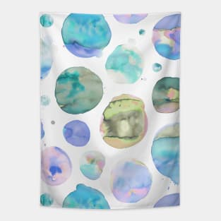 Pocket - Big Watery Dots Blue Tapestry