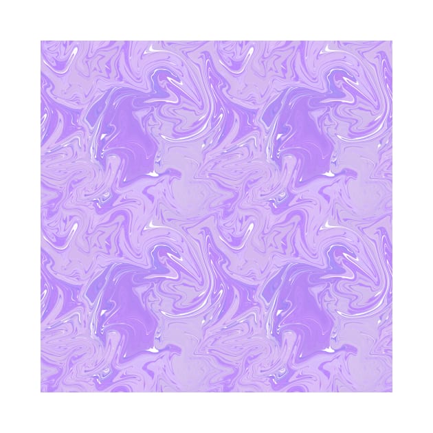 Pastel Purple Silk Marble - Digital Liquid Paint by GenAumonier