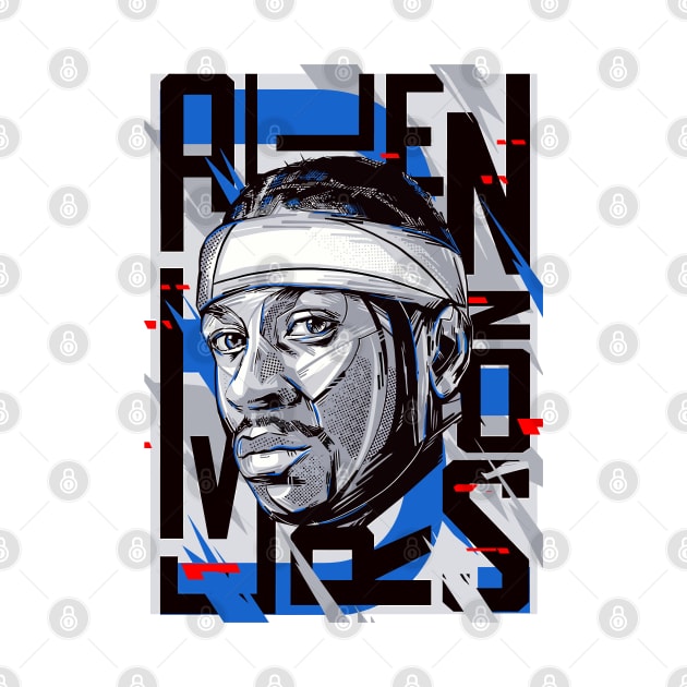 Allen Iverson NBA Legend by Ken Asahvey