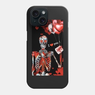 “Skeleton Heart Throb” Phone Case