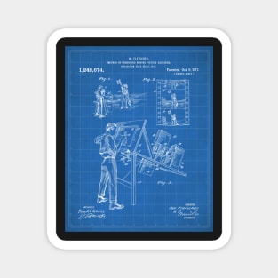 Animation Patent - Cartoonist Home Theater Art - Blueprint Magnet