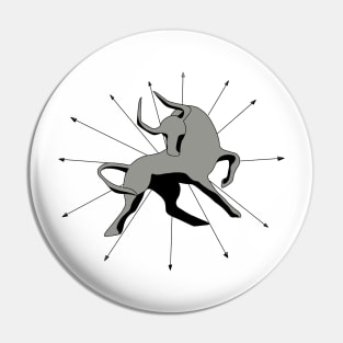 Bull on Compass Pin