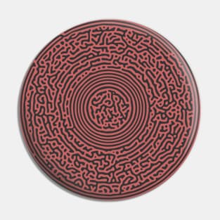 Circular Turing Pattern (Rose Gold) Pin