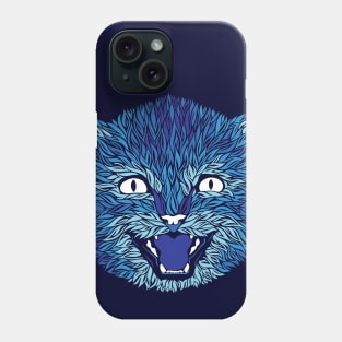 Blue Furry Kitten Phone Case