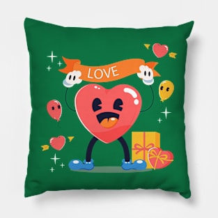 Love Heart Valentine Cartoon Pillow