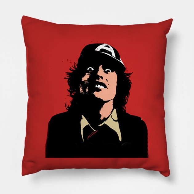 Angus Young AC/DC Pillow by rasterasu