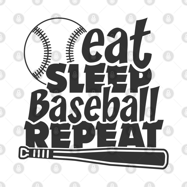 Eat Sleep Baseball repeat by artdise