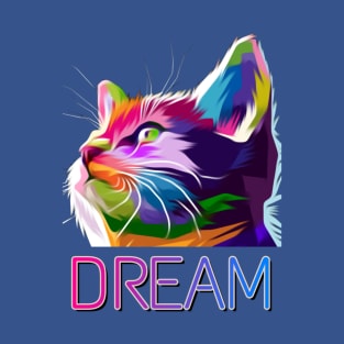 Colorful Cat Dreams T-Shirt