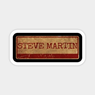 Aliska text red gold retro Steve Martin Magnet