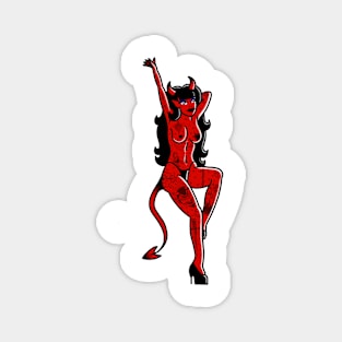 Devil Pin Up Magnet