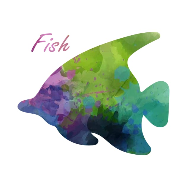 Watercolor fish. by Design images