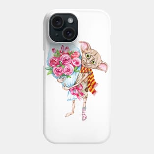 Cute Elf with flowers bouquet Phone Case