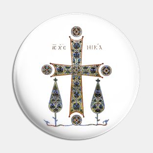 Byzantine Illuminated Cross Pin