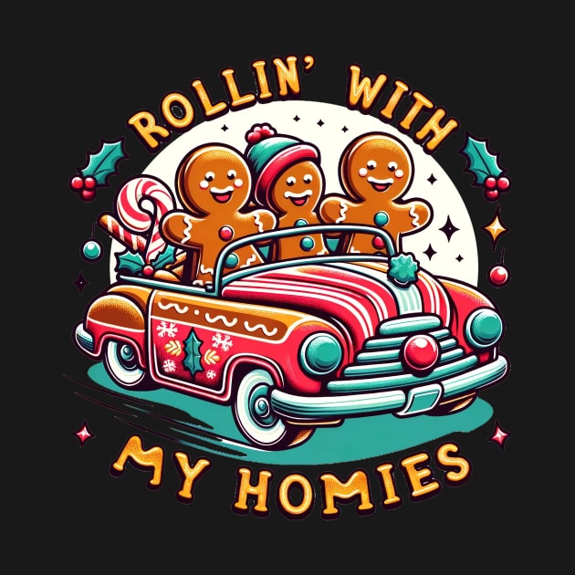 Rollin' With My Homies Vintage Gingerbread Men by TheCloakedOak