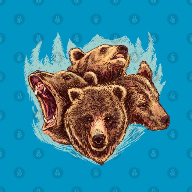 Four Bears (Color) by jasoncastillo