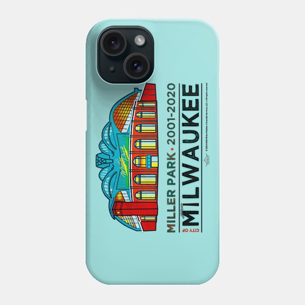 Miller Park • Milwaukee Brewers • MKE WI Phone Case by The MKE Rhine Maiden