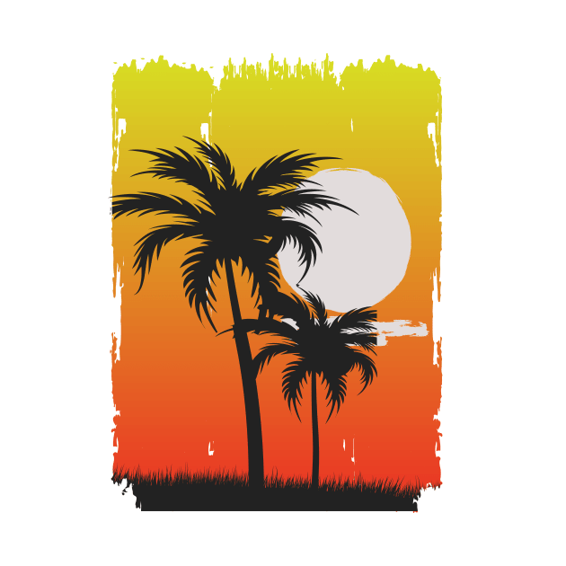 Palm sunset by Lifestyle T-shirts