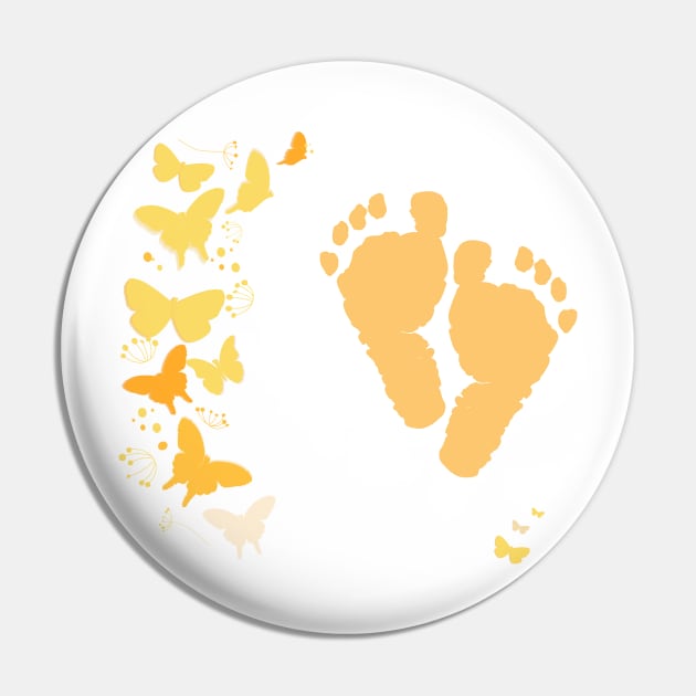 Baby foot prints with butterfly newborn baby Pin by GULSENGUNEL