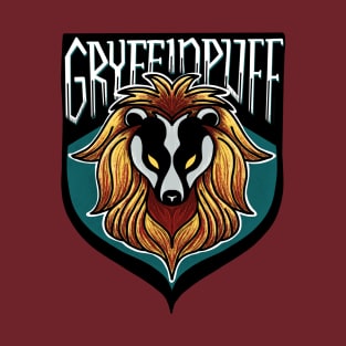 Gryffinpuff Lion Badger Combination House Crest T-Shirt