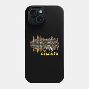 Atlanta Georgia City Skyline PopArt Travel Wanderlust Phone Case