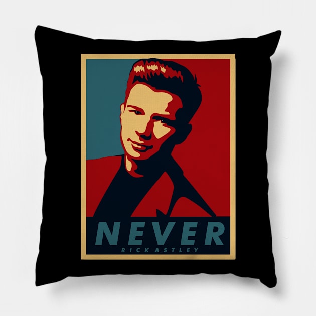 Rick Astley 80s Pillow by Vamp Pattern