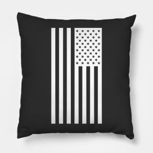 US Flag Down - White Pillow