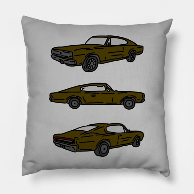 classic muscle car vintage collection Pillow by fokaction