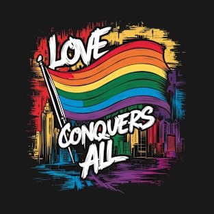 Love Conquers All Gay Lesbian Pride T-Shirt