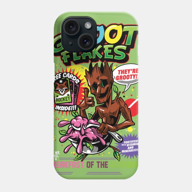 Groot Flakes Phone Case by crizdesigner