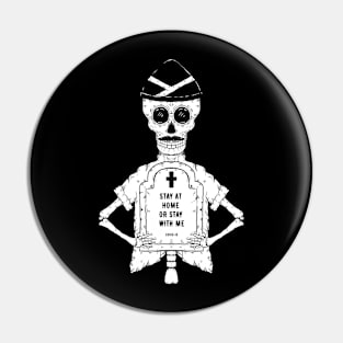 covid-19 skull Pin