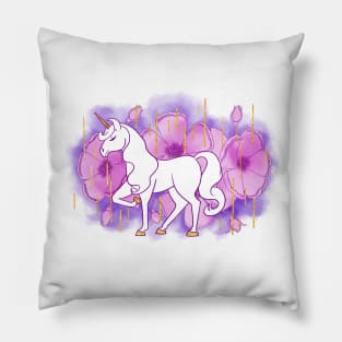 Floral Unicorn Pillow